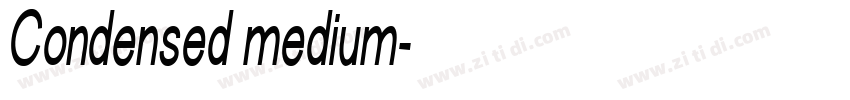 Condensed medium字体转换